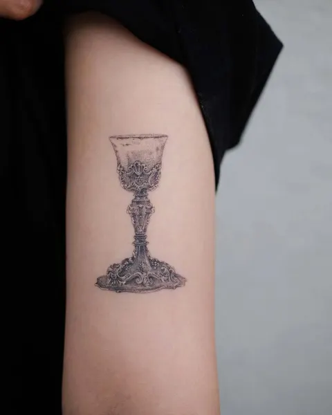 Flower, 컵, 와인잔