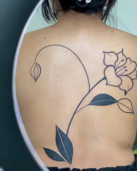 Nature, Flower, 탄생화, 보디수트, 등 전체 타투