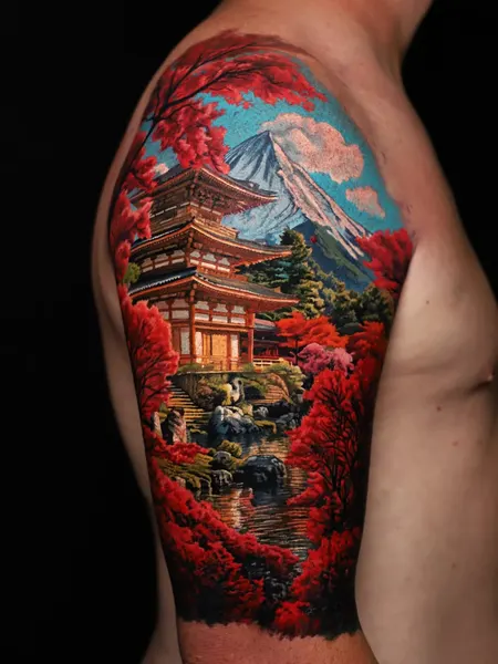 사찰, 고궁, 일본, 한국, 한자, 일본어 레터링, 일본 구름, 일본 단풍, 일본 전통, 일본 파도, 한국 구름, 한국 장식, 한국 전통, 한자 레터링, 대나무