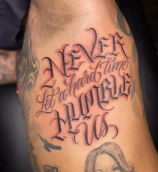 Lettering, 추모 문구, 고딕 레터링