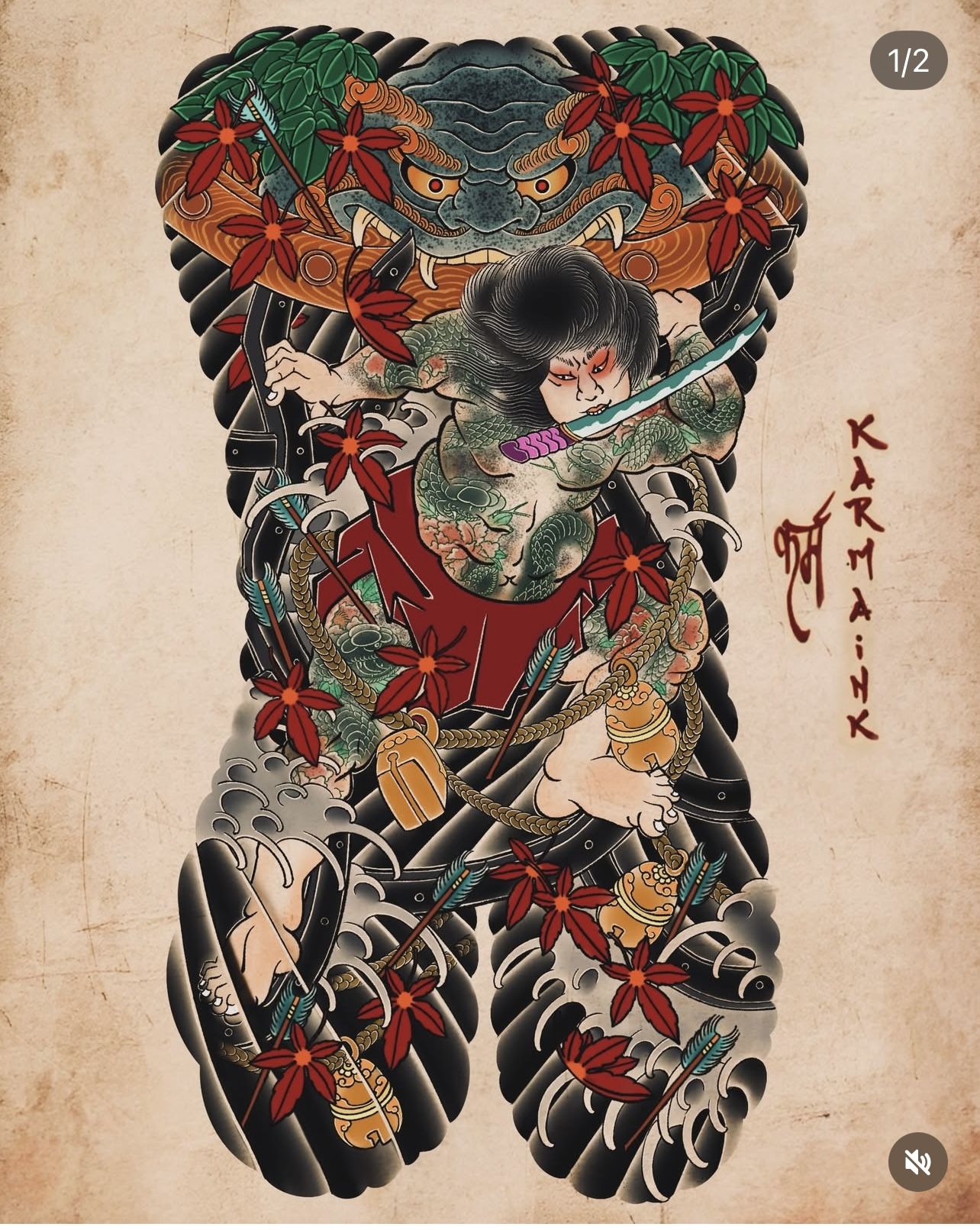 900+ ý tưởng hay nhất về Samurai tattoo trong 2026