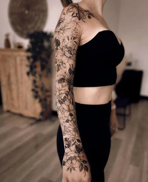 Flower, Rose, 보디수트