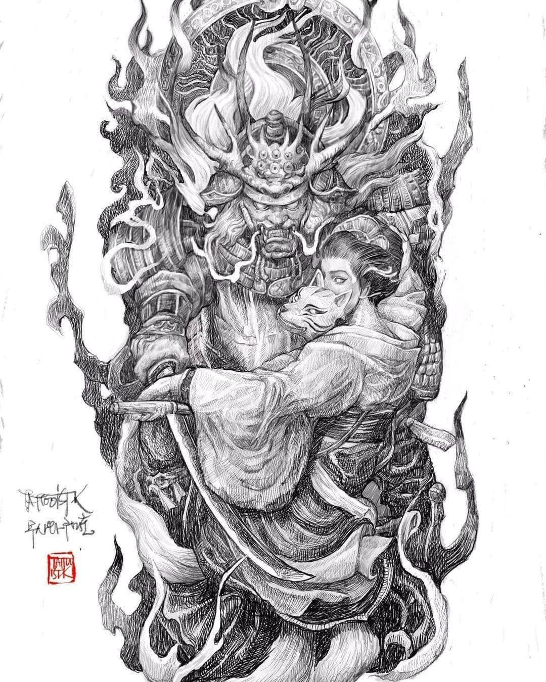 900+ ý tưởng hay nhất về Samurai tattoo trong 2026