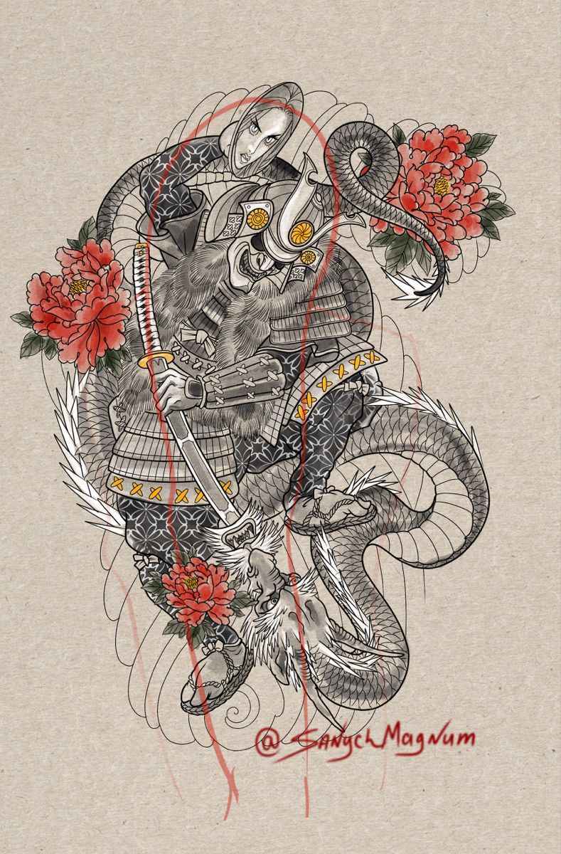 900+ ý tưởng hay nhất về Samurai tattoo trong 2026