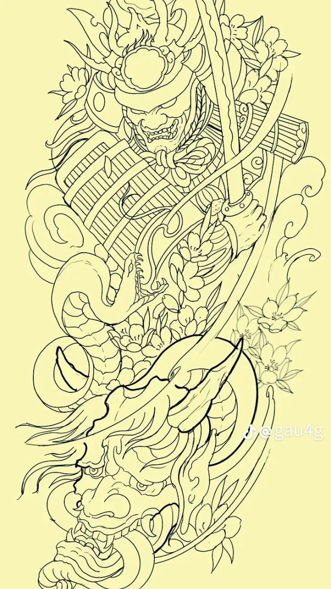 900+ ý tưởng hay nhất về Samurai tattoo trong 2026